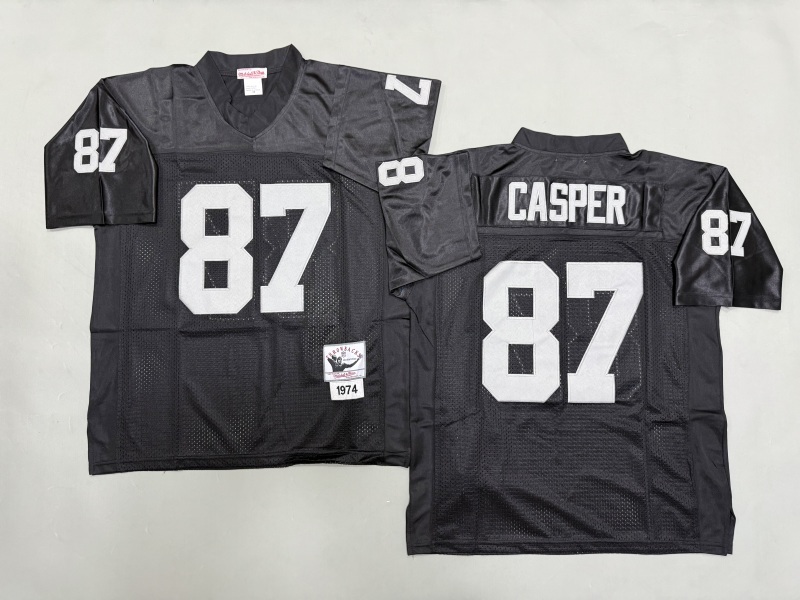 Men 2025 Nike Oakland Raiders #87 Casper black Throwback Limited NFL Jersey style 001